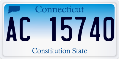 CT license plate AC15740
