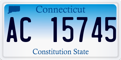 CT license plate AC15745