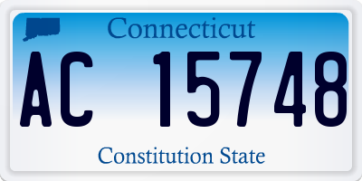 CT license plate AC15748