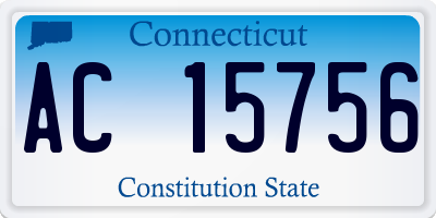 CT license plate AC15756