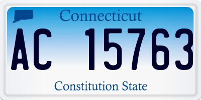 CT license plate AC15763