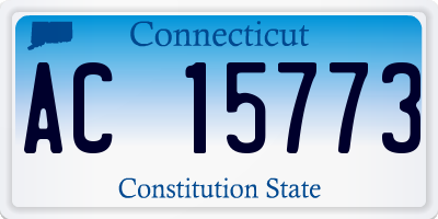 CT license plate AC15773