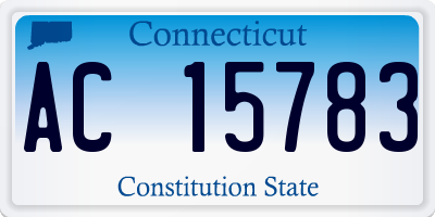 CT license plate AC15783