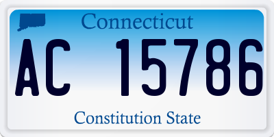 CT license plate AC15786