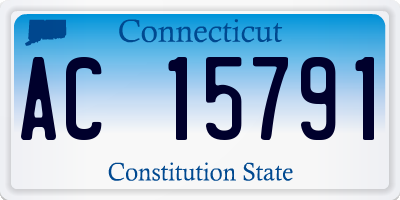 CT license plate AC15791