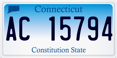 CT license plate AC15794