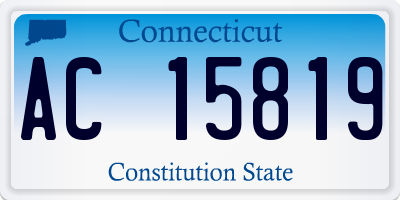 CT license plate AC15819