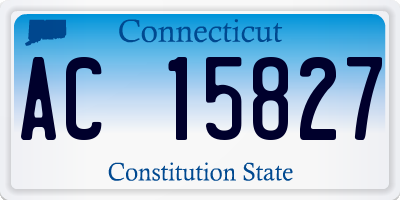 CT license plate AC15827