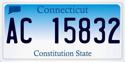 CT license plate AC15832