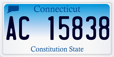 CT license plate AC15838
