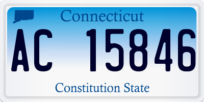 CT license plate AC15846
