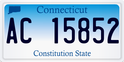 CT license plate AC15852