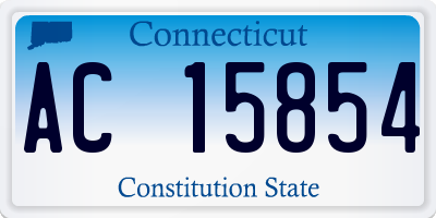 CT license plate AC15854