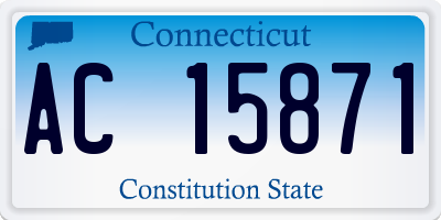 CT license plate AC15871