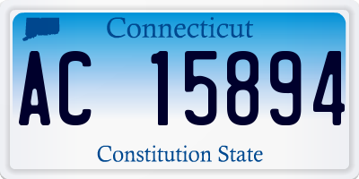 CT license plate AC15894