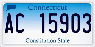 CT license plate AC15903
