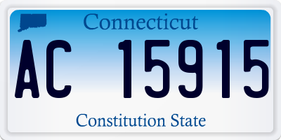 CT license plate AC15915