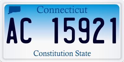 CT license plate AC15921