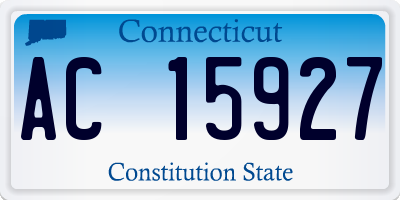 CT license plate AC15927
