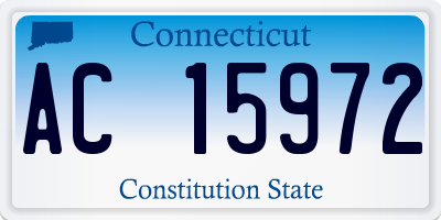 CT license plate AC15972