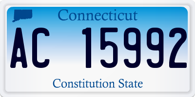 CT license plate AC15992