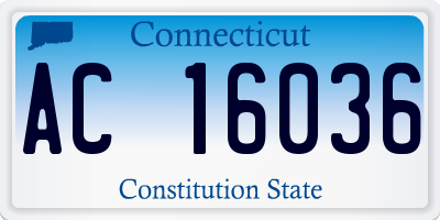 CT license plate AC16036