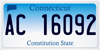 CT license plate AC16092