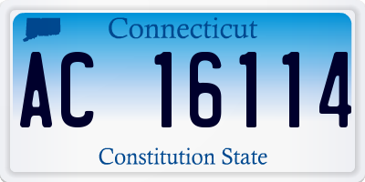CT license plate AC16114