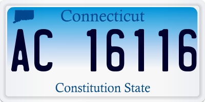 CT license plate AC16116
