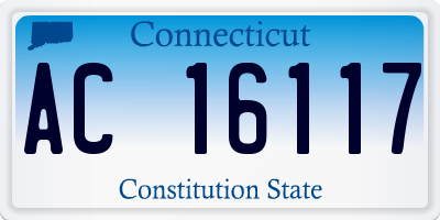 CT license plate AC16117