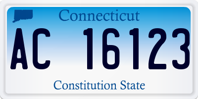 CT license plate AC16123