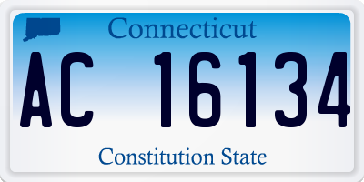 CT license plate AC16134