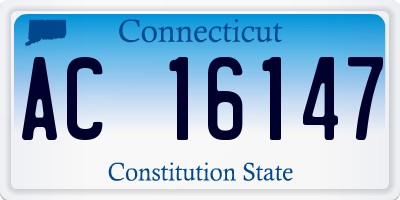 CT license plate AC16147