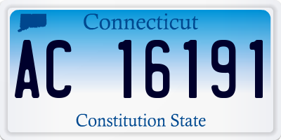 CT license plate AC16191