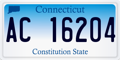 CT license plate AC16204