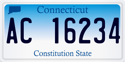CT license plate AC16234