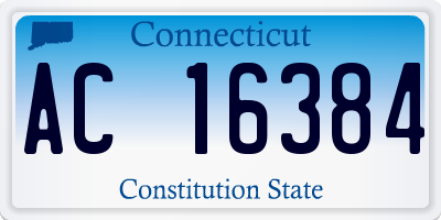 CT license plate AC16384