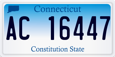CT license plate AC16447
