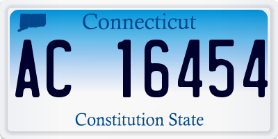 CT license plate AC16454