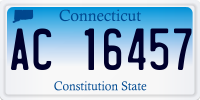 CT license plate AC16457