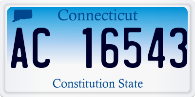 CT license plate AC16543