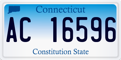 CT license plate AC16596