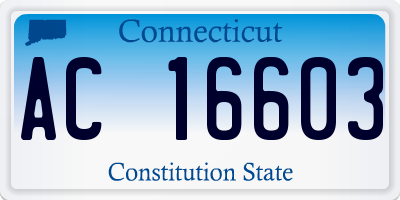 CT license plate AC16603