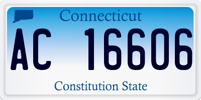CT license plate AC16606
