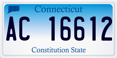 CT license plate AC16612