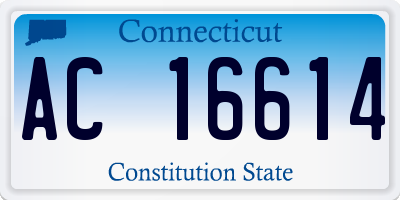 CT license plate AC16614