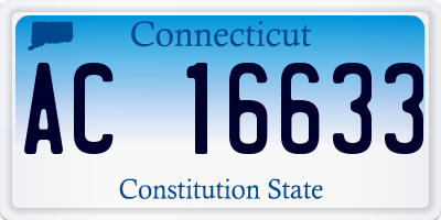 CT license plate AC16633