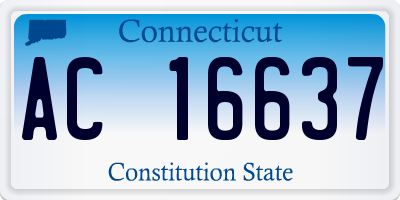 CT license plate AC16637