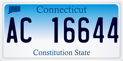 CT license plate AC16644
