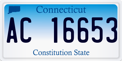 CT license plate AC16653